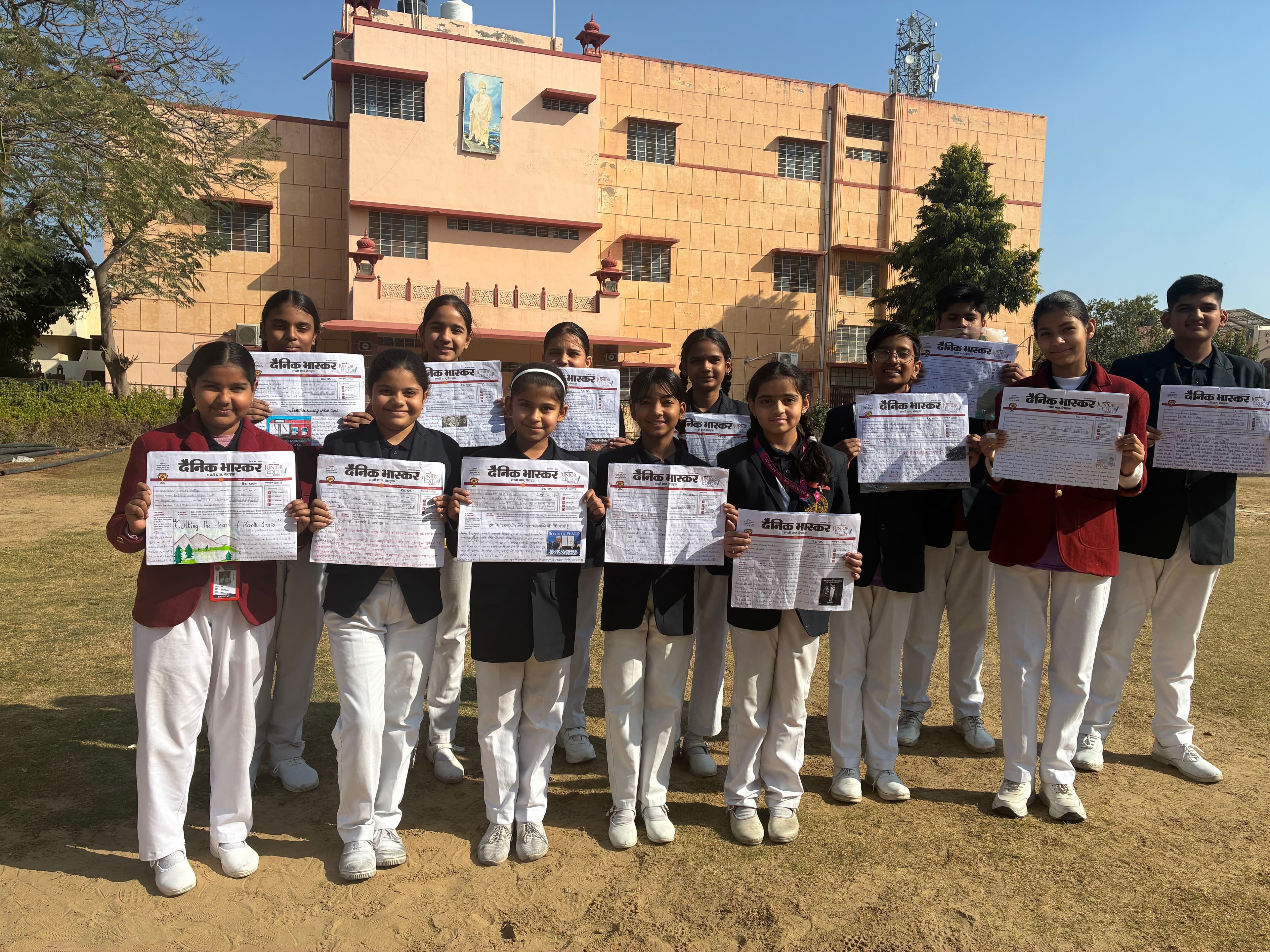 Newspaper Design Activity for Dainik Bhaskar Junior Editor Competition (Classes 4–8)